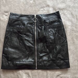 Green Pleather Topshop skirt